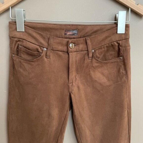 Mother The Looker Texas Rein Faux Suede Pants in Brown Size 27 - Picture 4 of 10